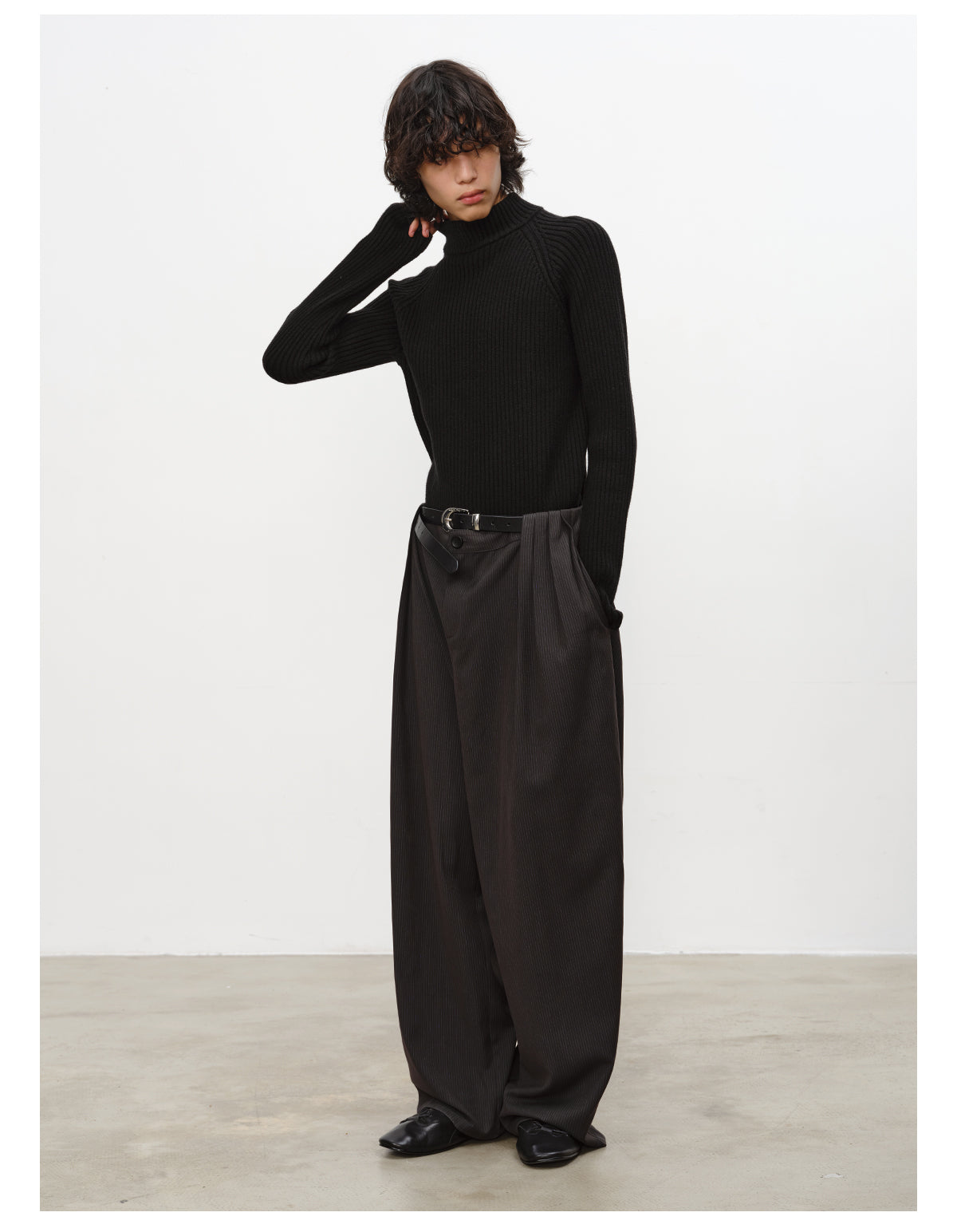 Thick-Striped Raglan Sweater