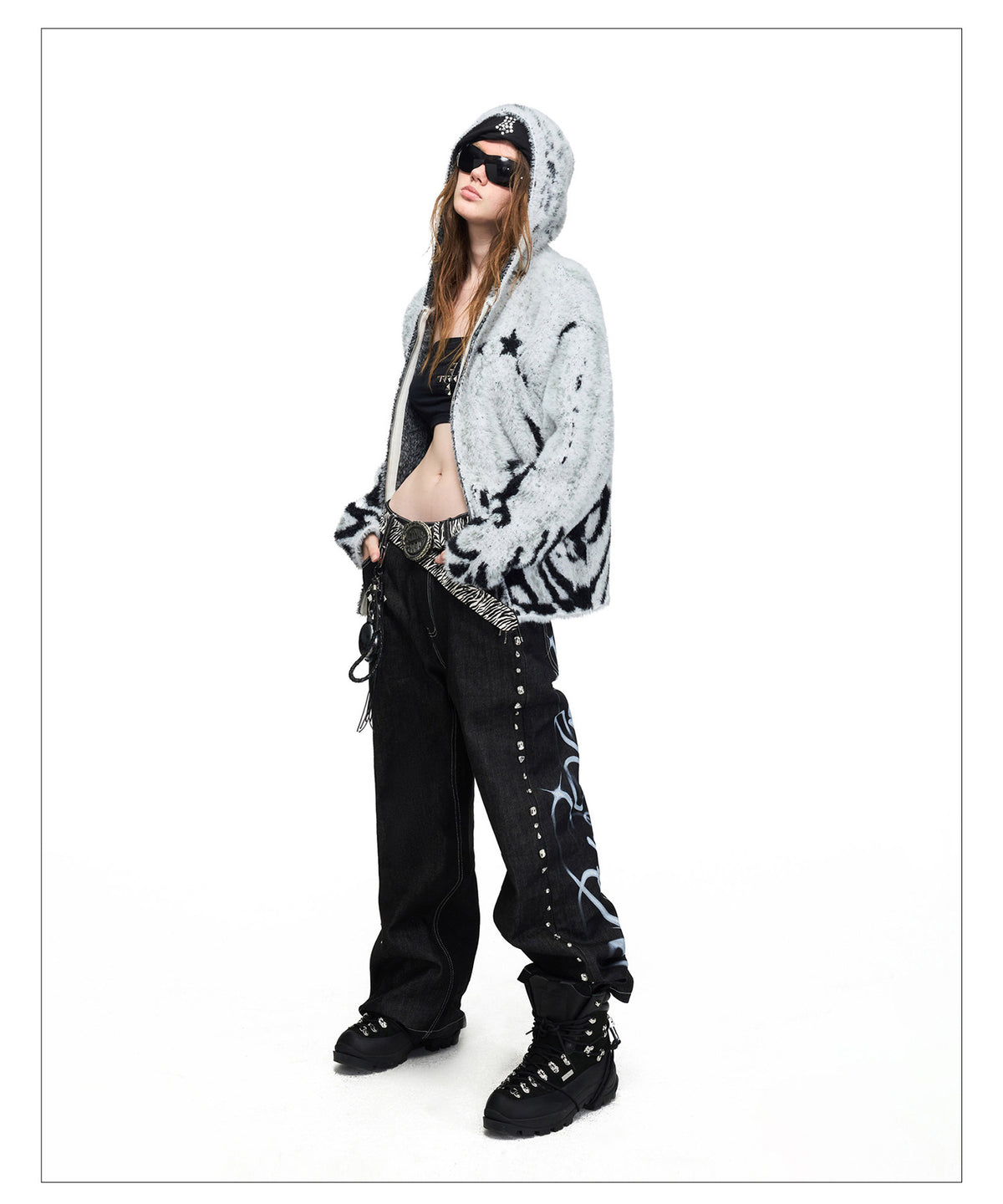 Faux Mink Hooded Sweater