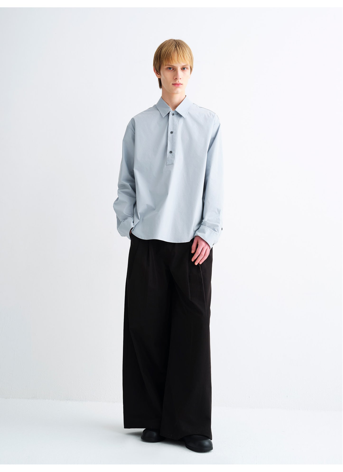 Casual Pants with Elastic Waist and Wide Legs