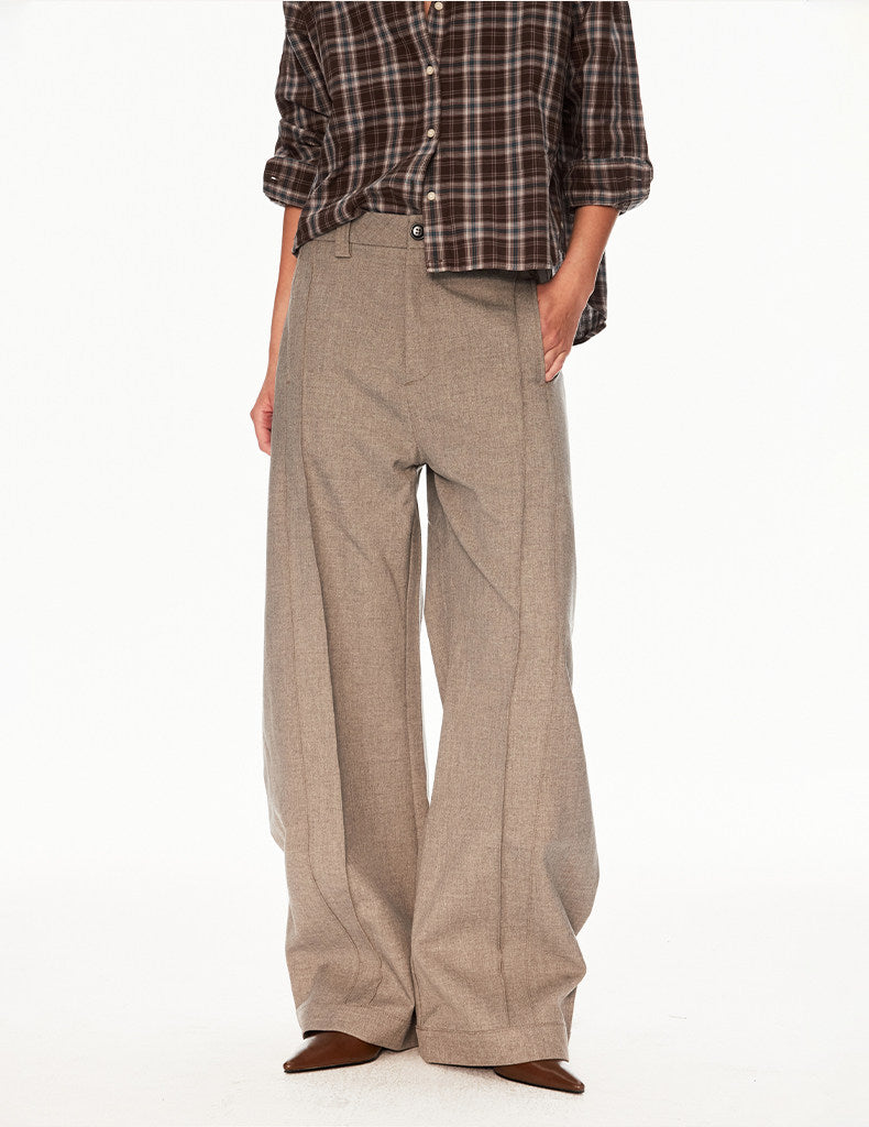 High-End Style 3D Pleated Casual Pants