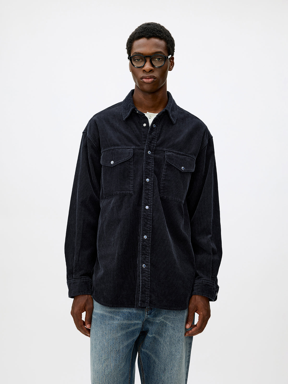 Corduroy Shirt with Pockets
