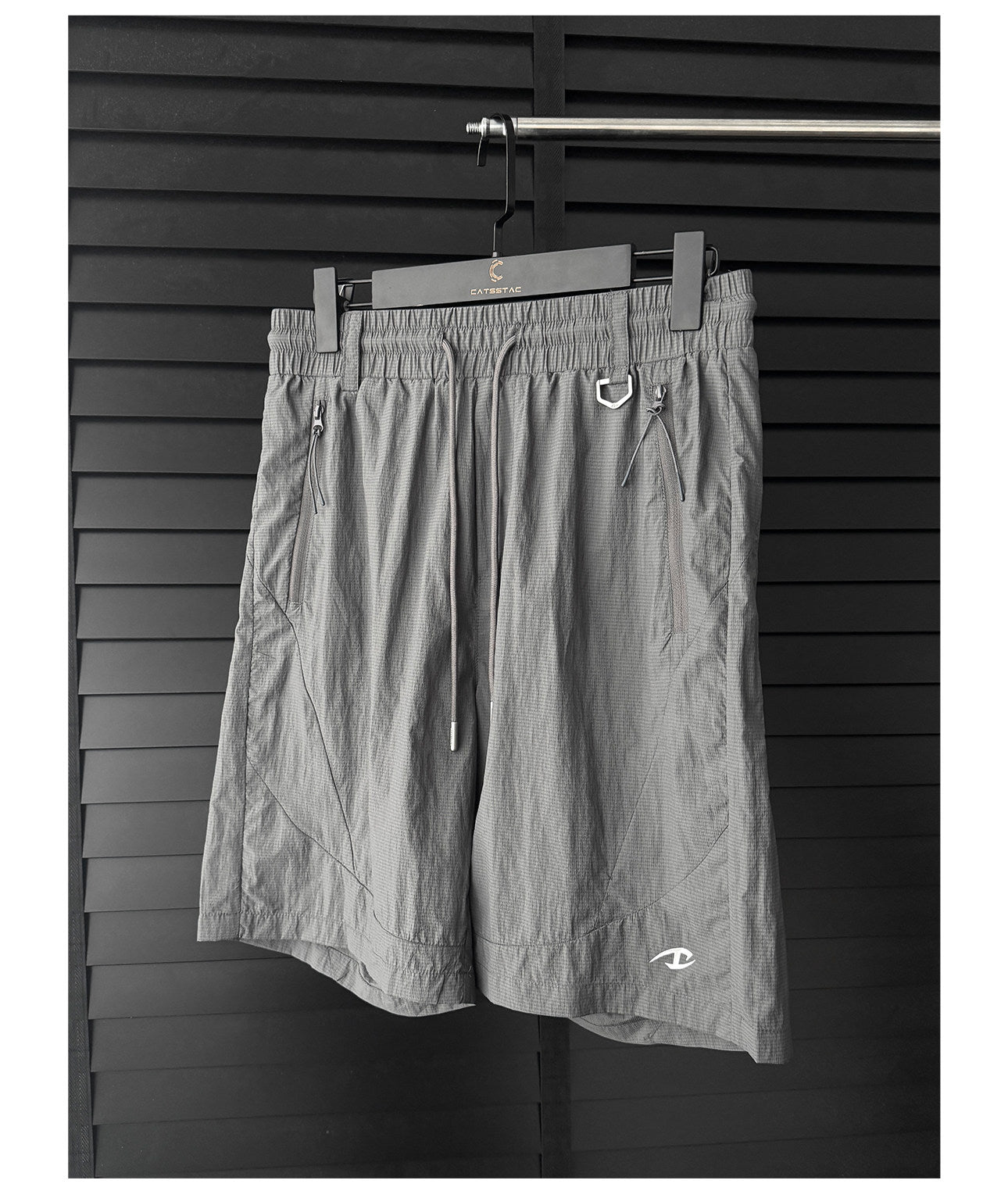 Silky-textured nylon shorts