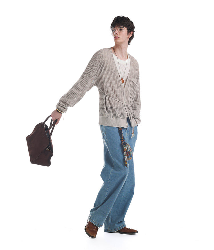 Beaded knit cardigan