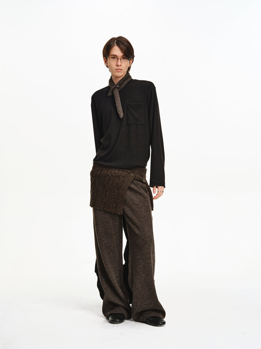 Drawstring Knit Casual Pants