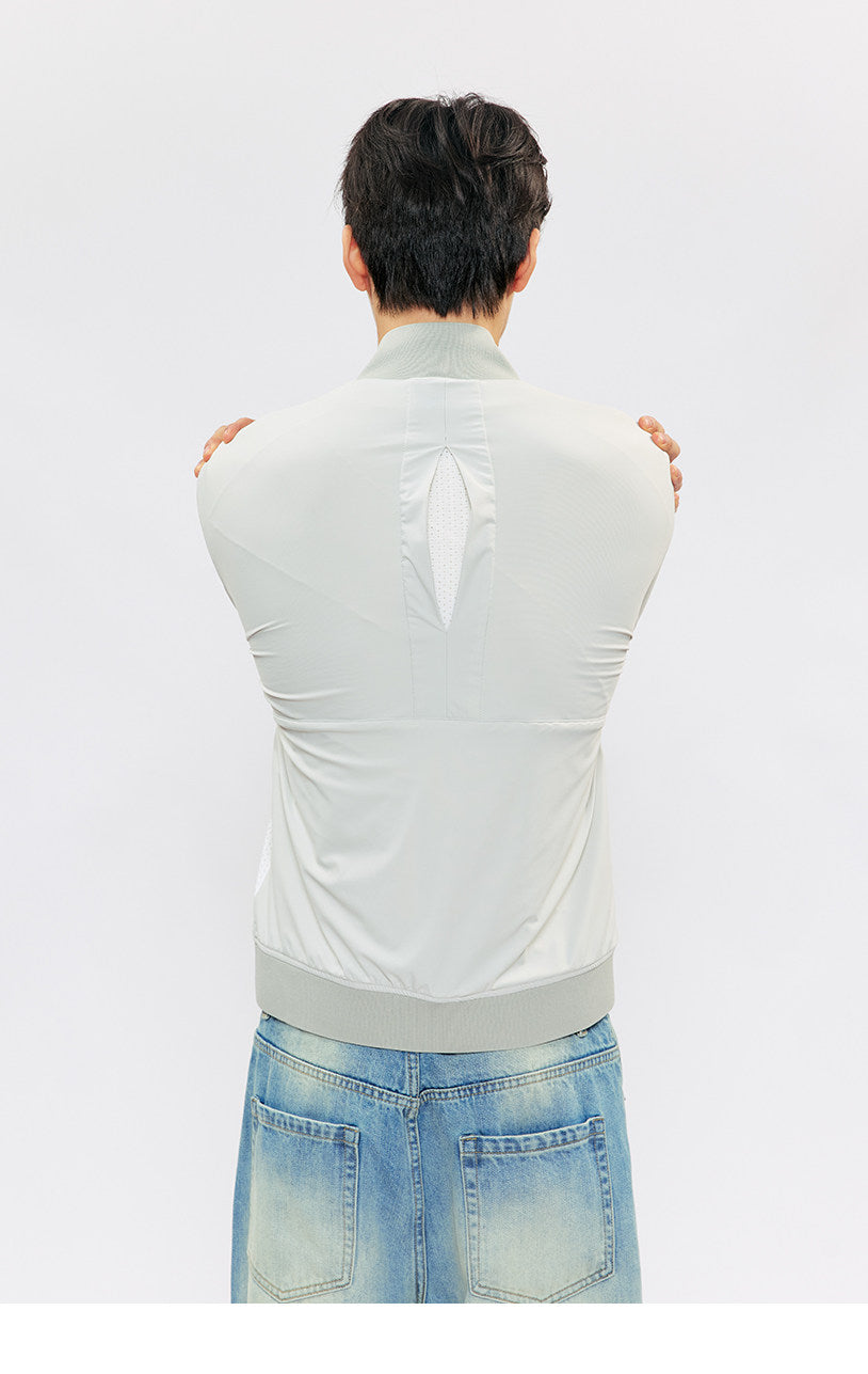 Diagonal Zipper Slim-Fit Jacket