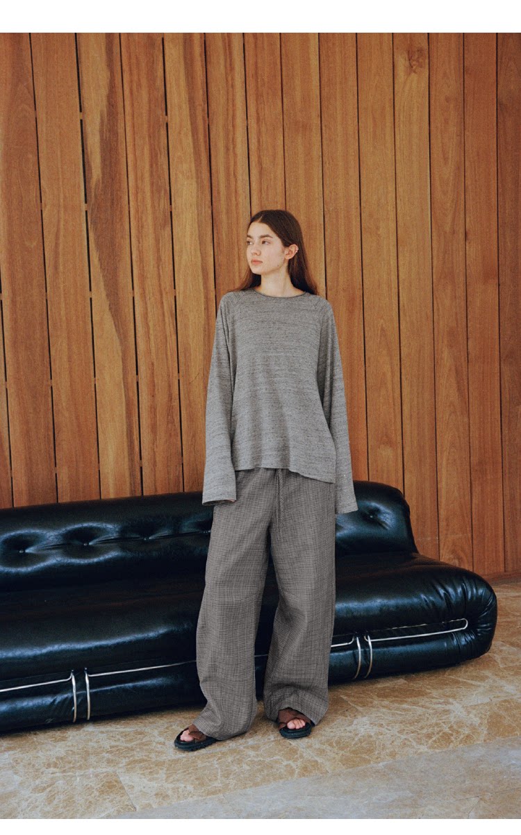 Houndstooth Wide-Leg Pants