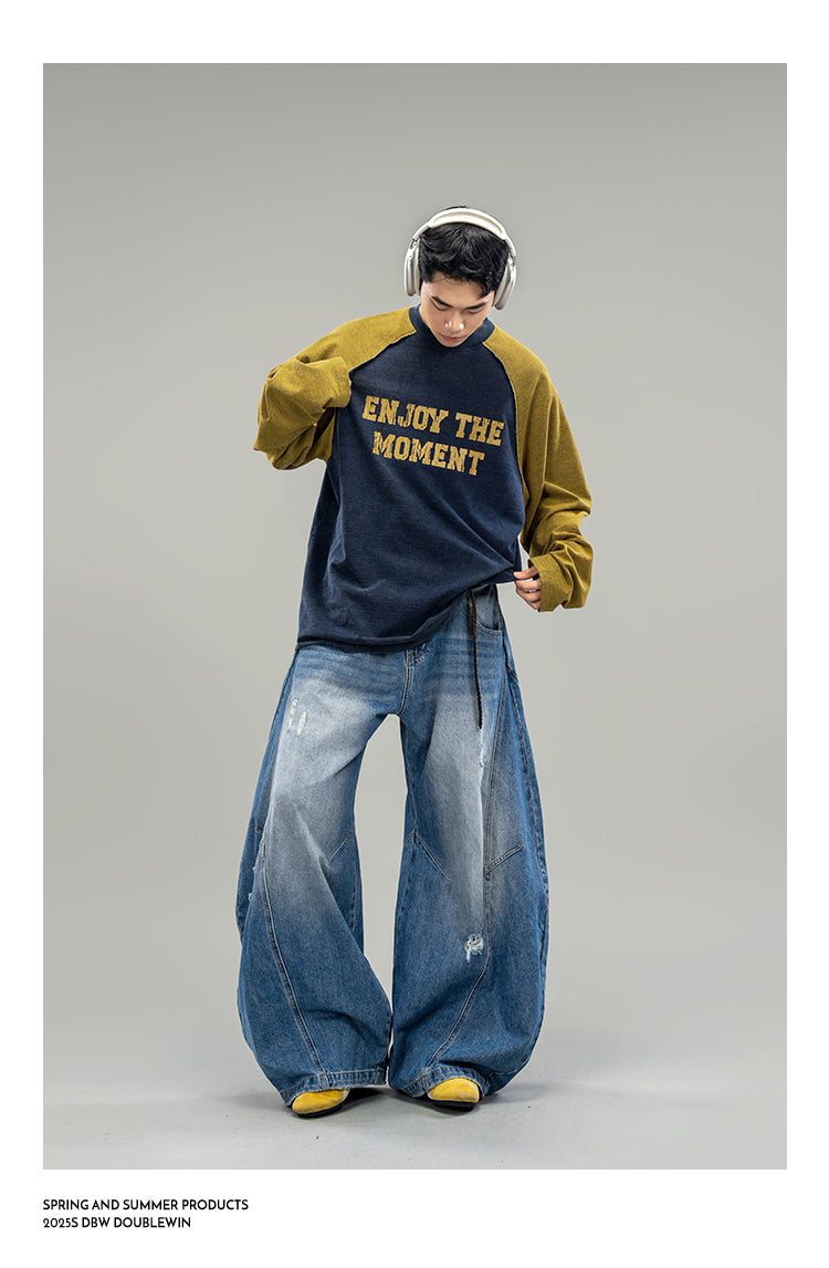 Distressed Raglan T-Shirt