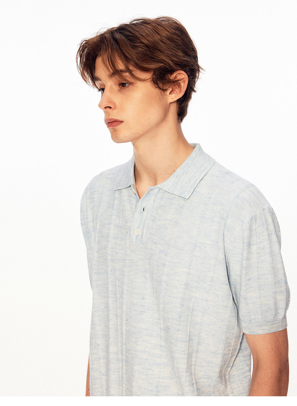Breathable Knit Polo Shirt