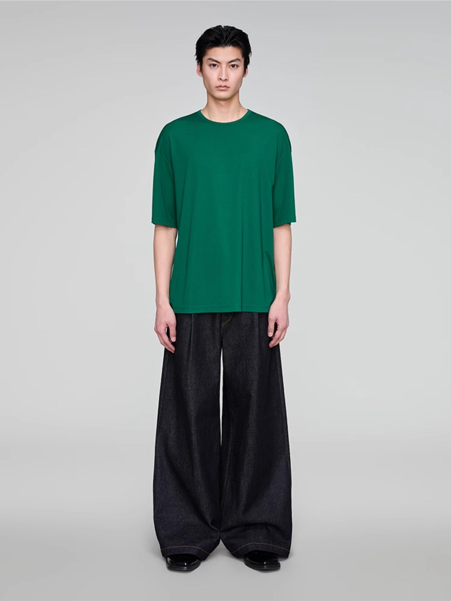 Vintage wash denim pants