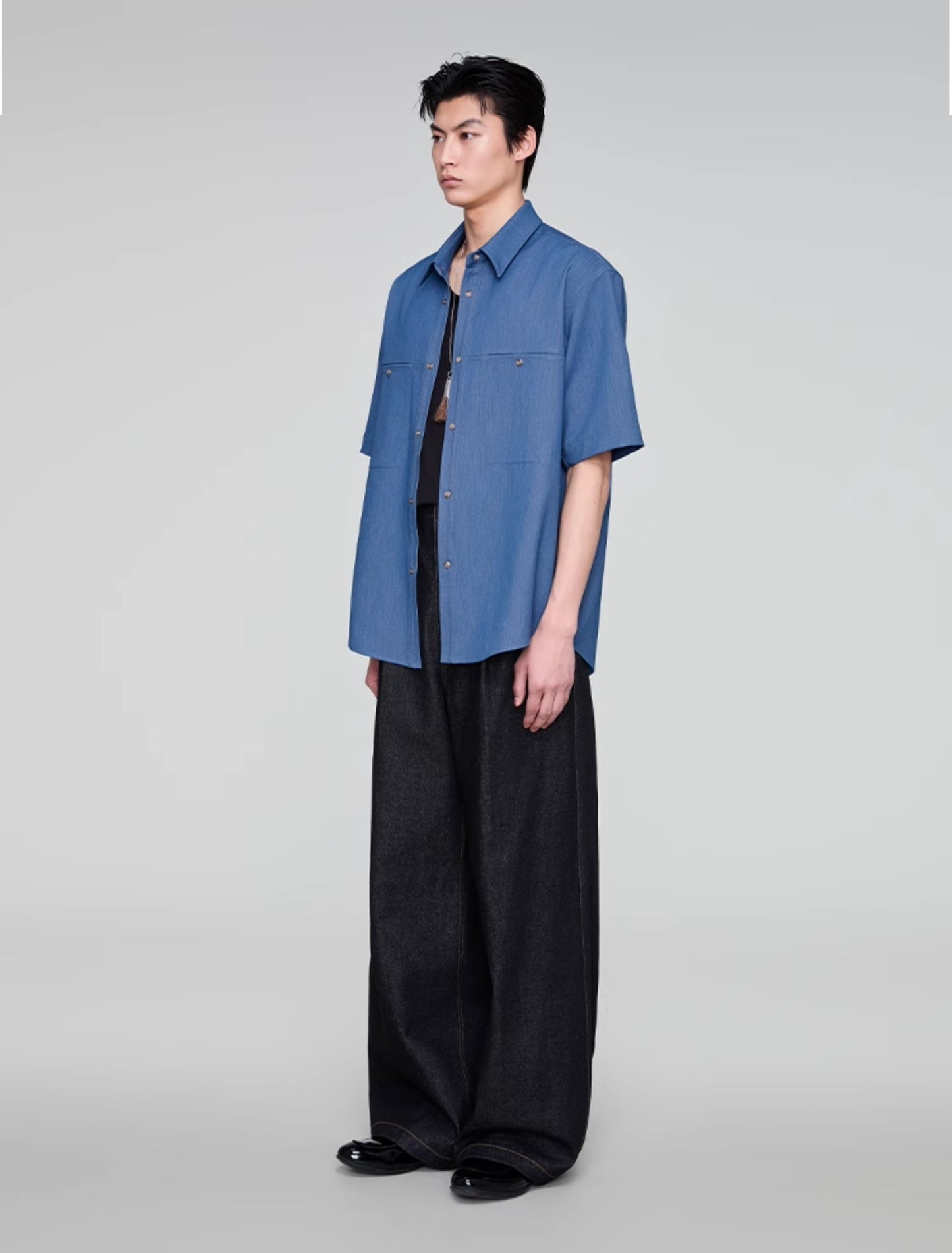 Vintage wash denim pants