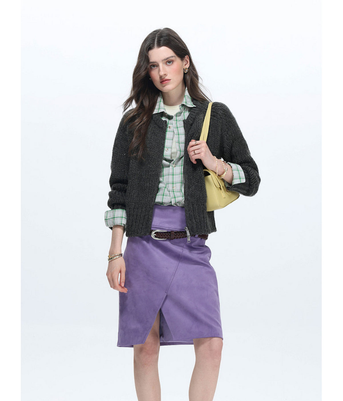 Short-Fit Waist Cardigan