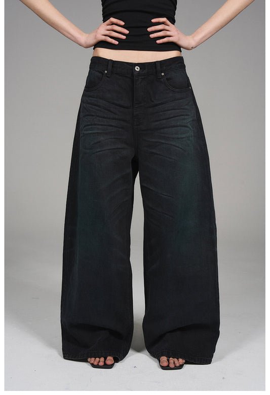 Wide-Leg Denim Pants