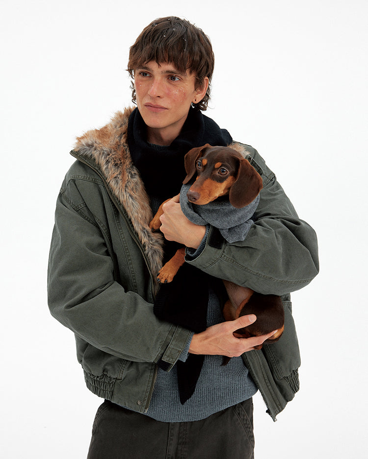 Detachable Collar Multi-Pocket Jacket