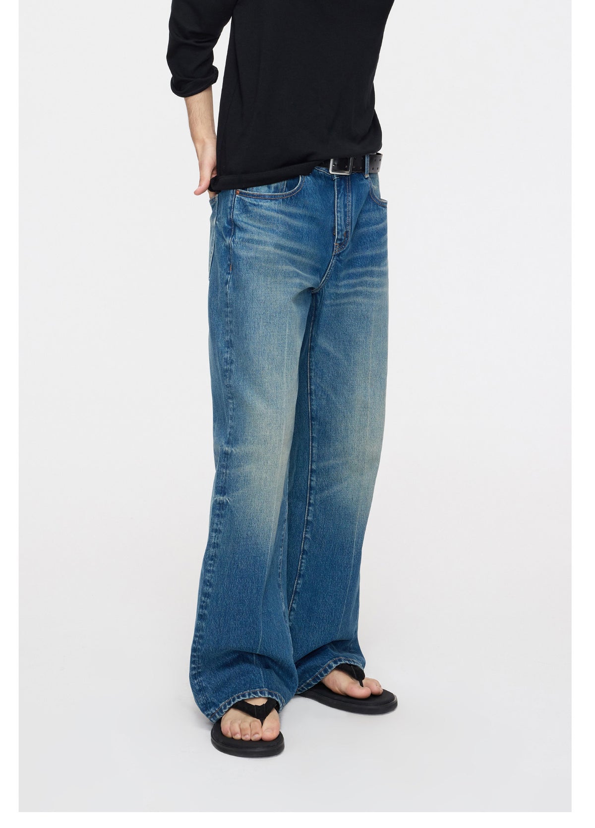 Retro Wash Straight-Leg Jeans