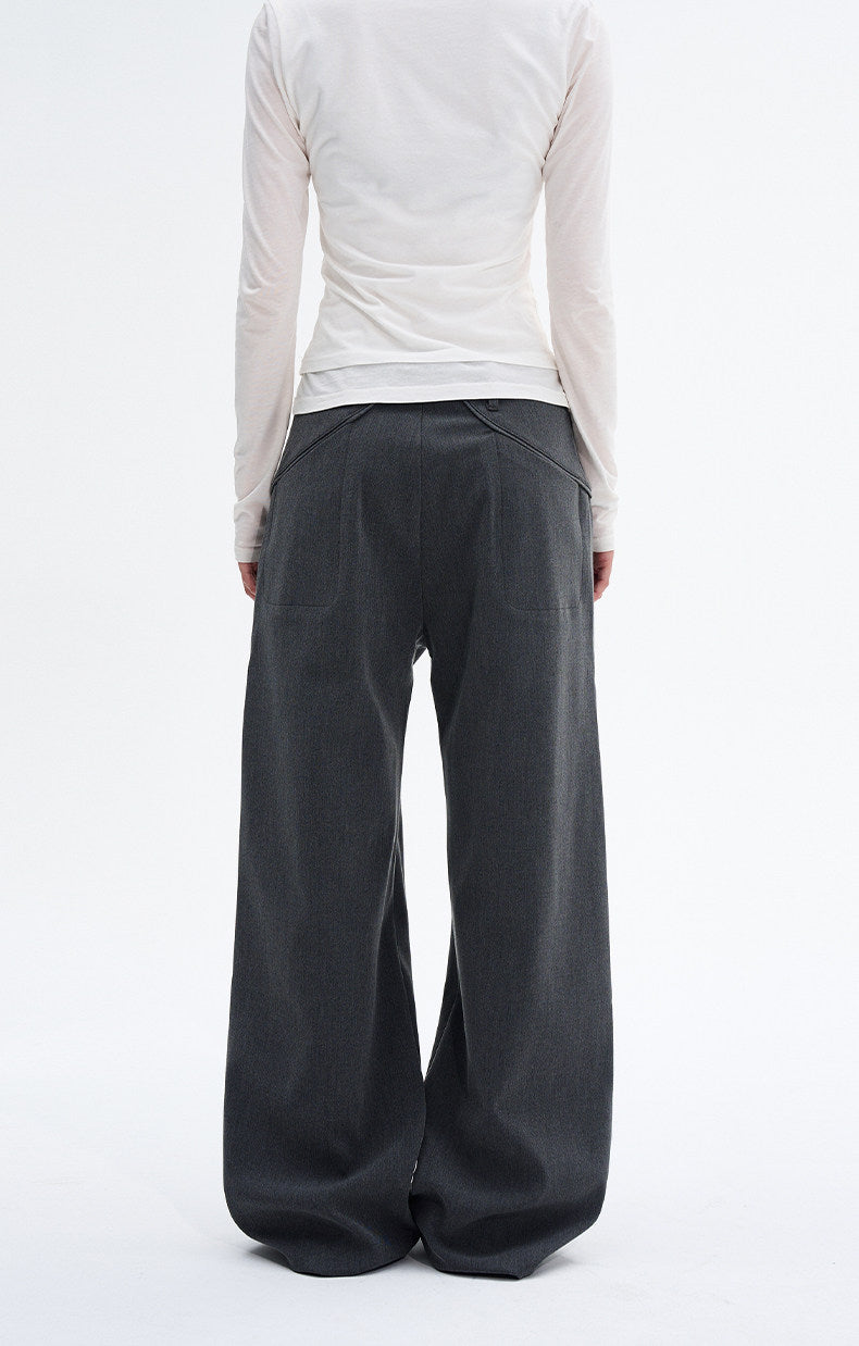 Luxury Straight-Leg Casual Pants