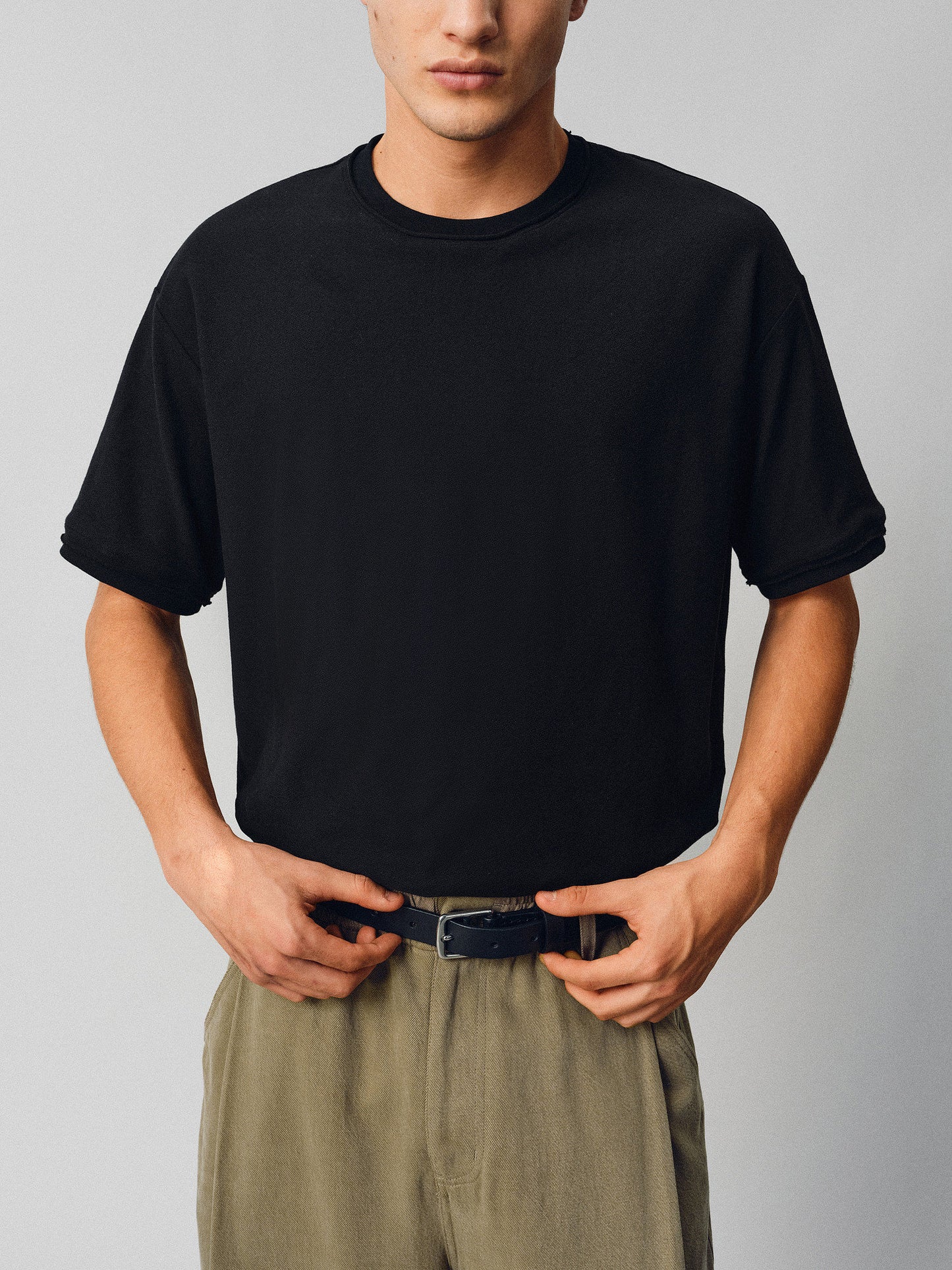 Basic Round-Neck Cotton T-Shirt