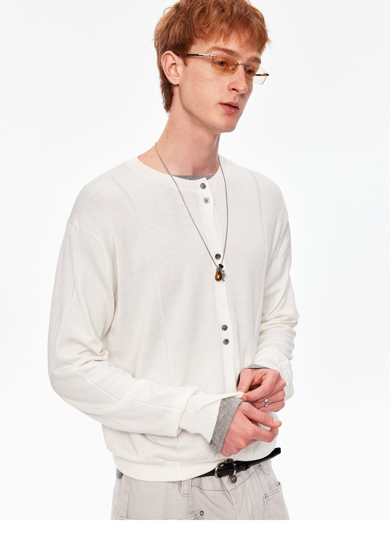 Mulberry Silk-Blend Knit Cardigan