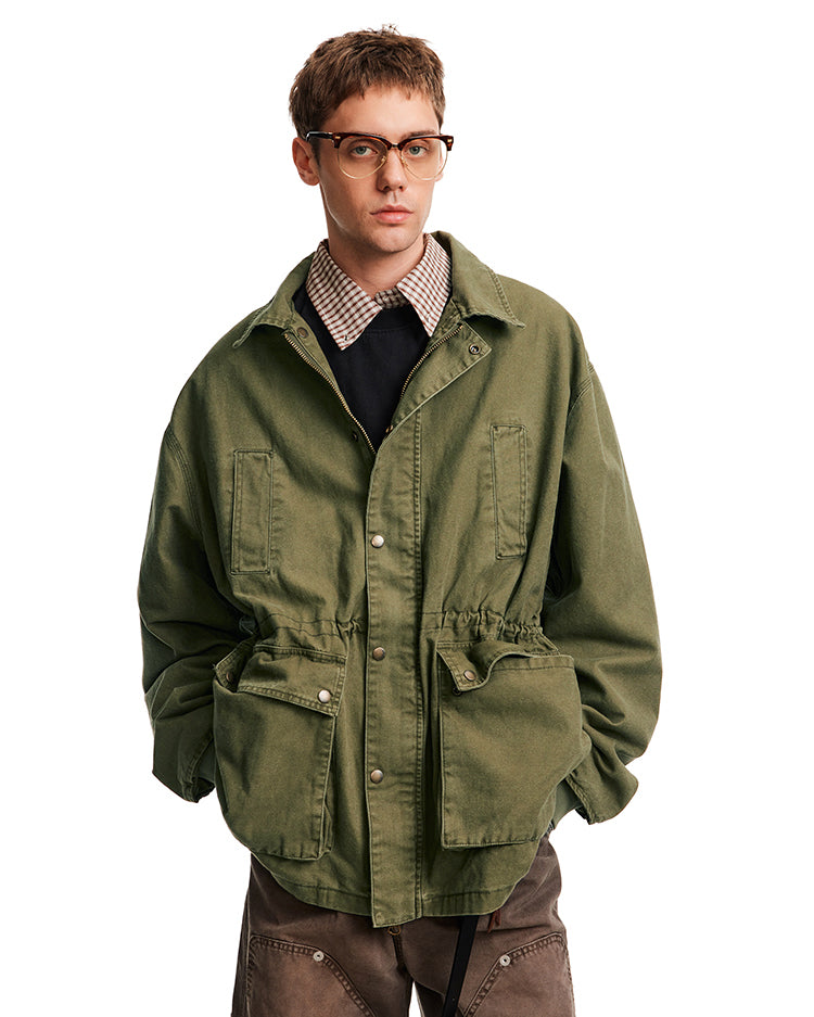 Relaxed Fit Casual Multi-Pocket Jacket