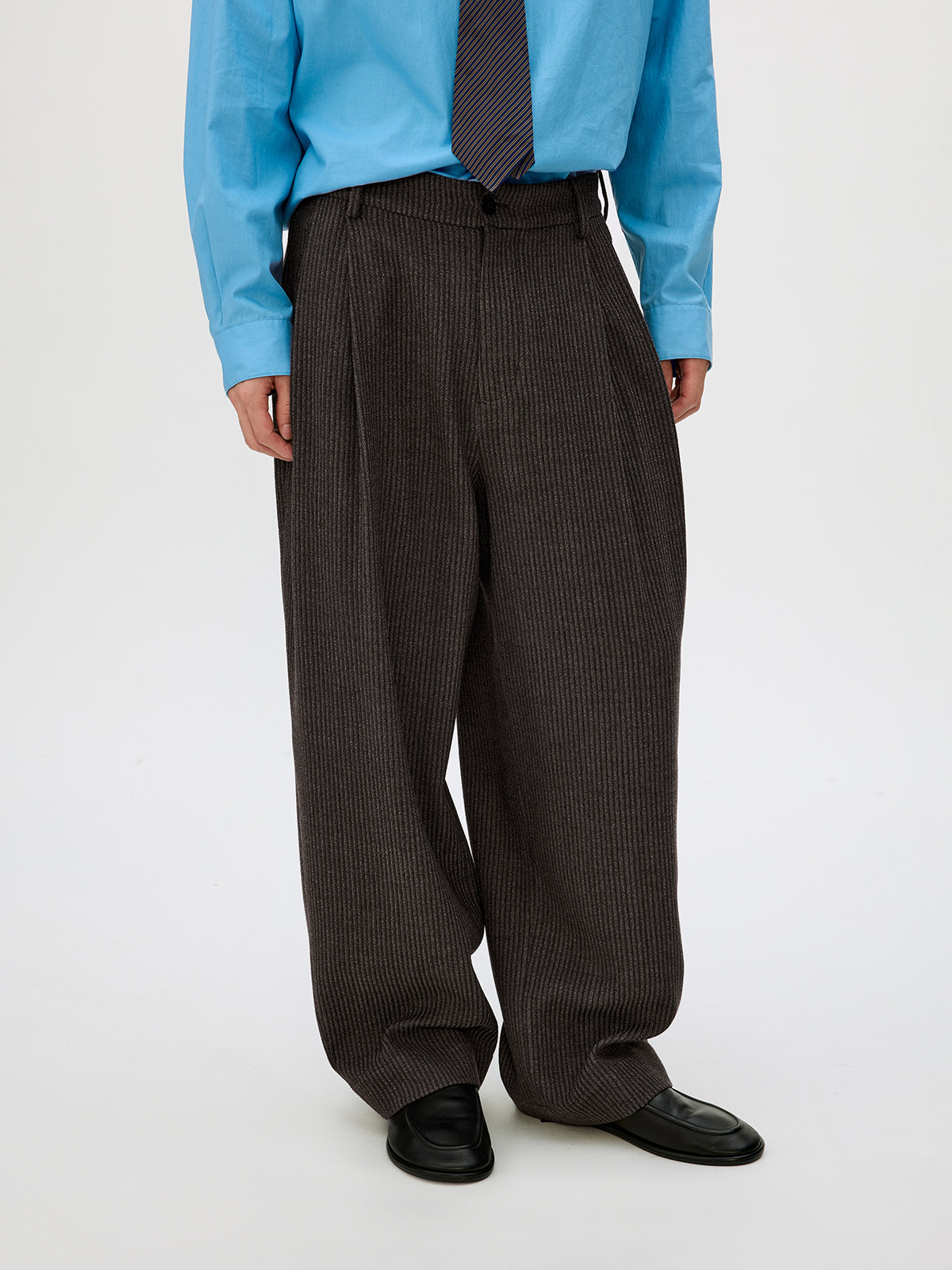 Loose Double-Pleated Casual Pants