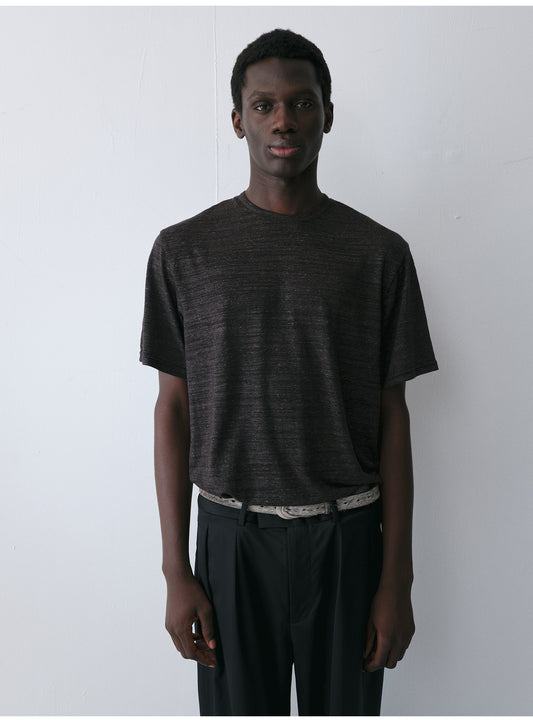 Linen-Blend Short-Sleeve T-Shirt