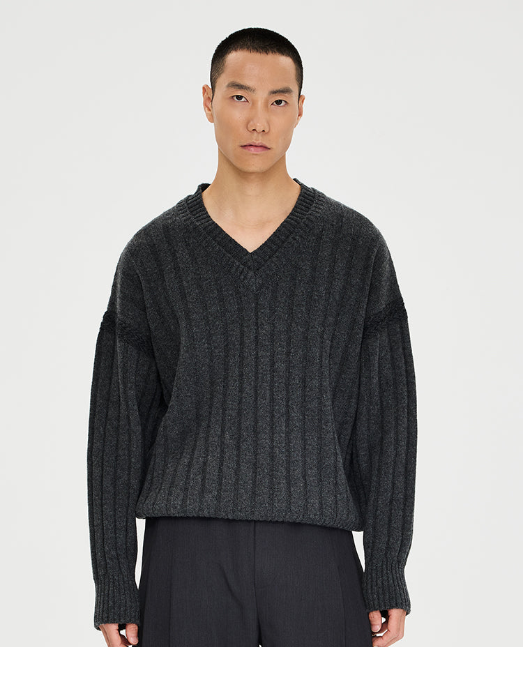 Double V-Neck Sweater