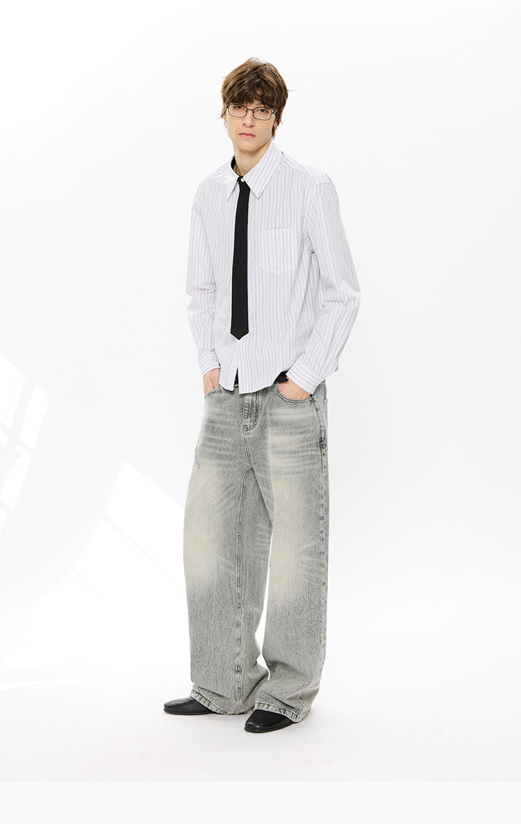 Ripple Wash Denim Pants