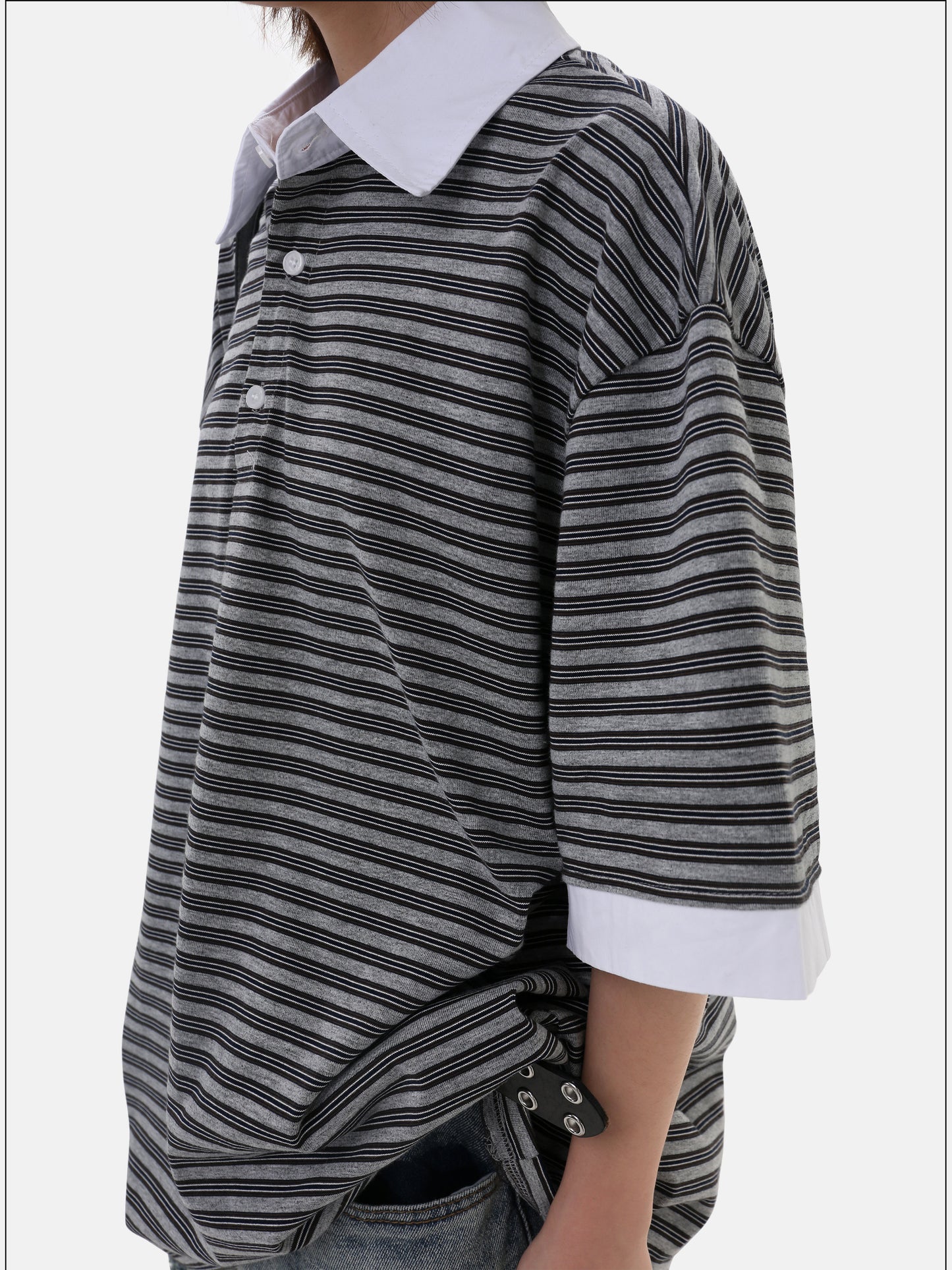 Faux Two-Piece Relaxed-Fit Polo Shirt