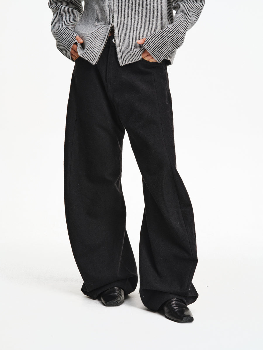 3D Cut Blend Texture Casual Pants