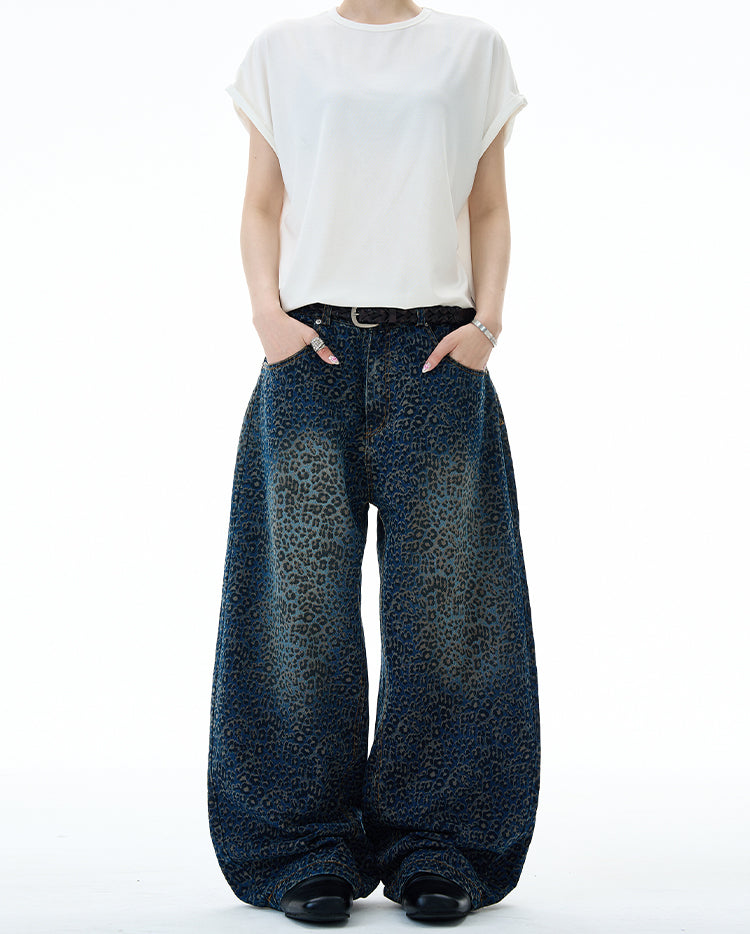 Leopard Print Shimmer Jeans