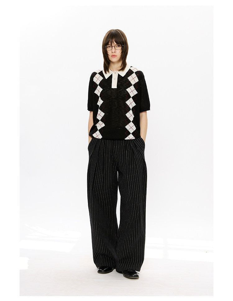 Knit polo shirt