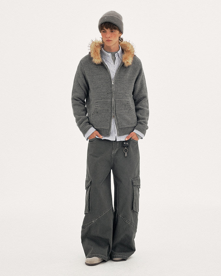 Hooded Knit Cardigan