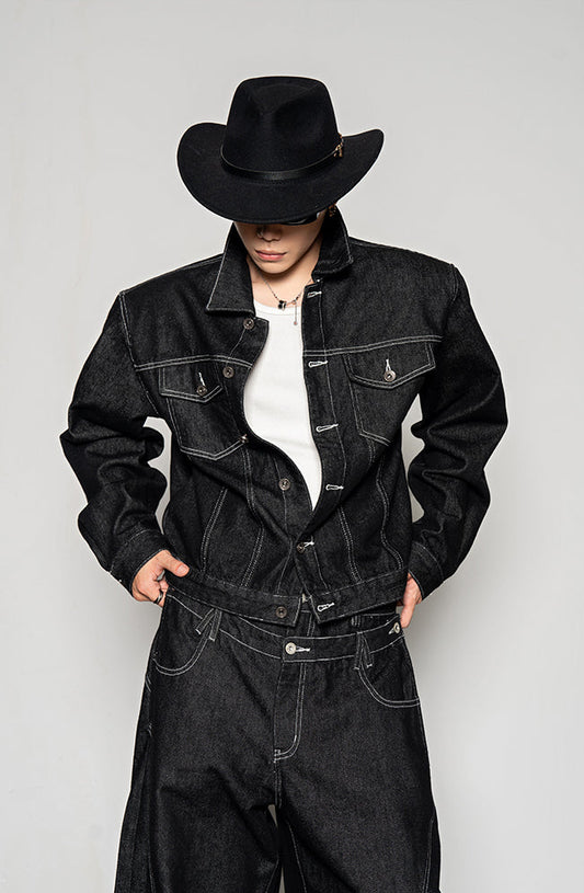 Washed Embroidered Denim Jacket