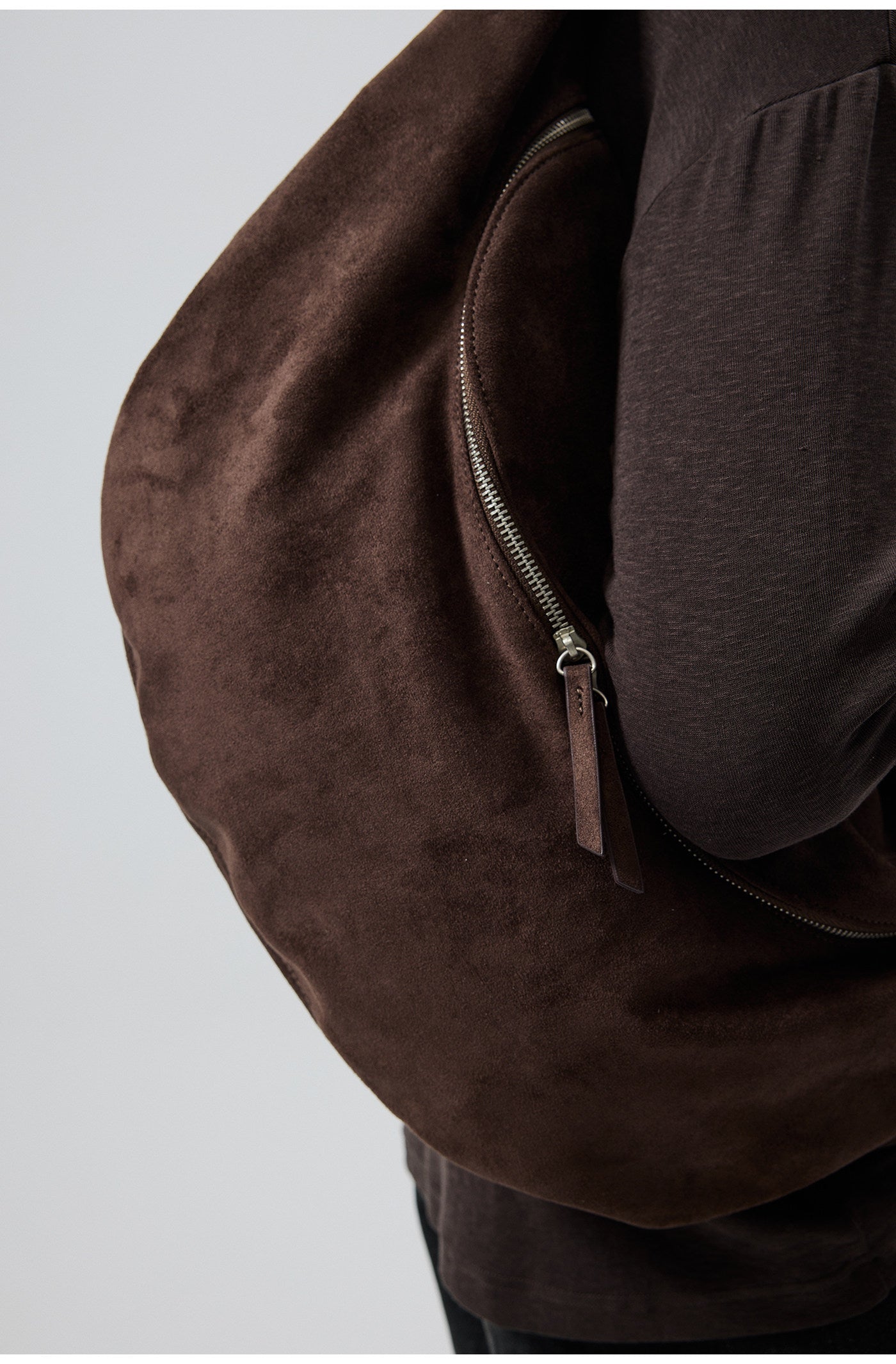 Faux Suede Shoulder Bag