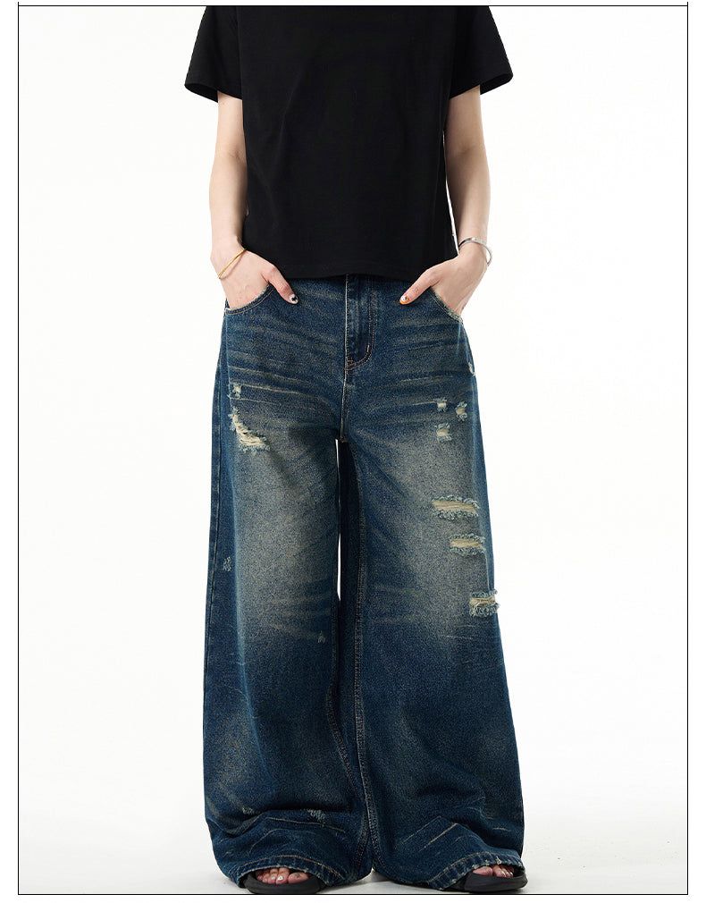 American Retro Baggy Wide Leg Jeans