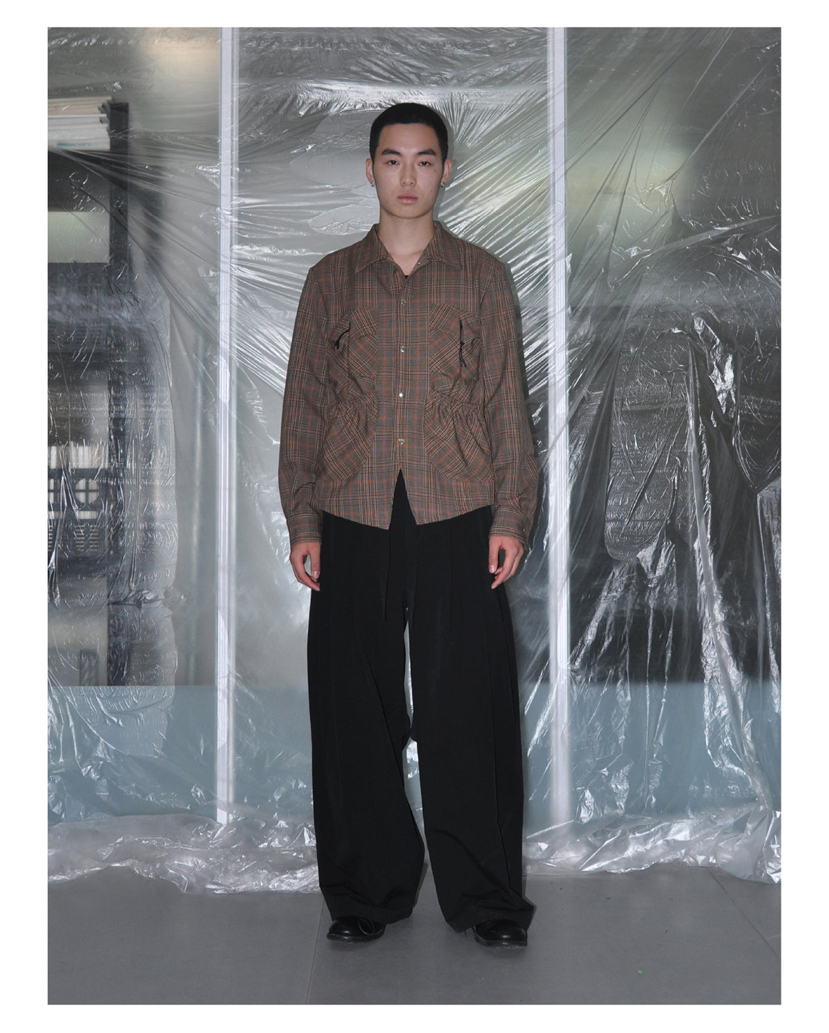 3 Pleats Wide Straight Pants