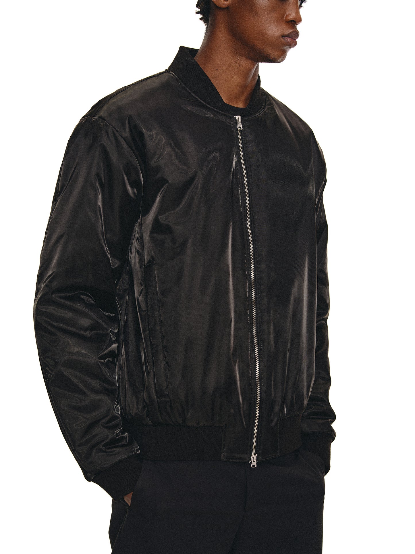 Glossy Bomber Jacket