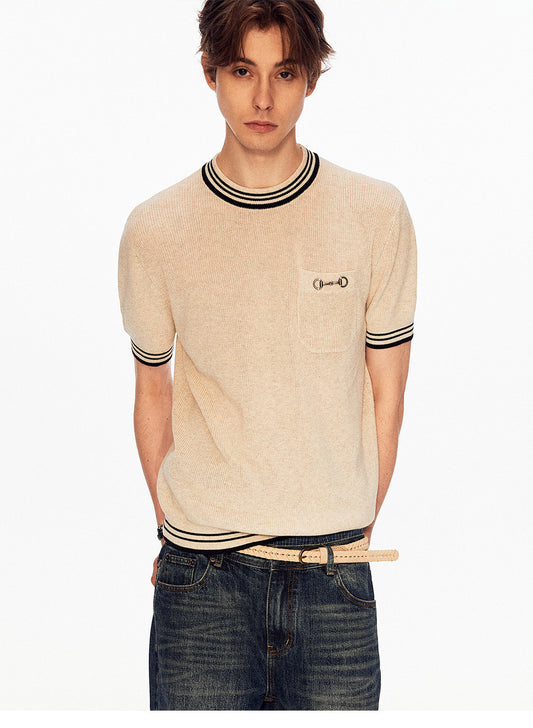 Classic Crew-Neck Knit Shirt