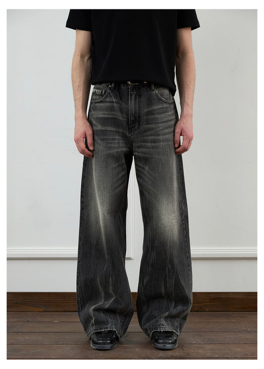 A-Line Straight Leg Denim Pants