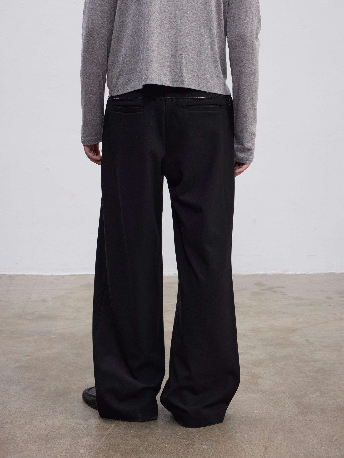 Straight-Leg Pants with Fringe and Ripped Details