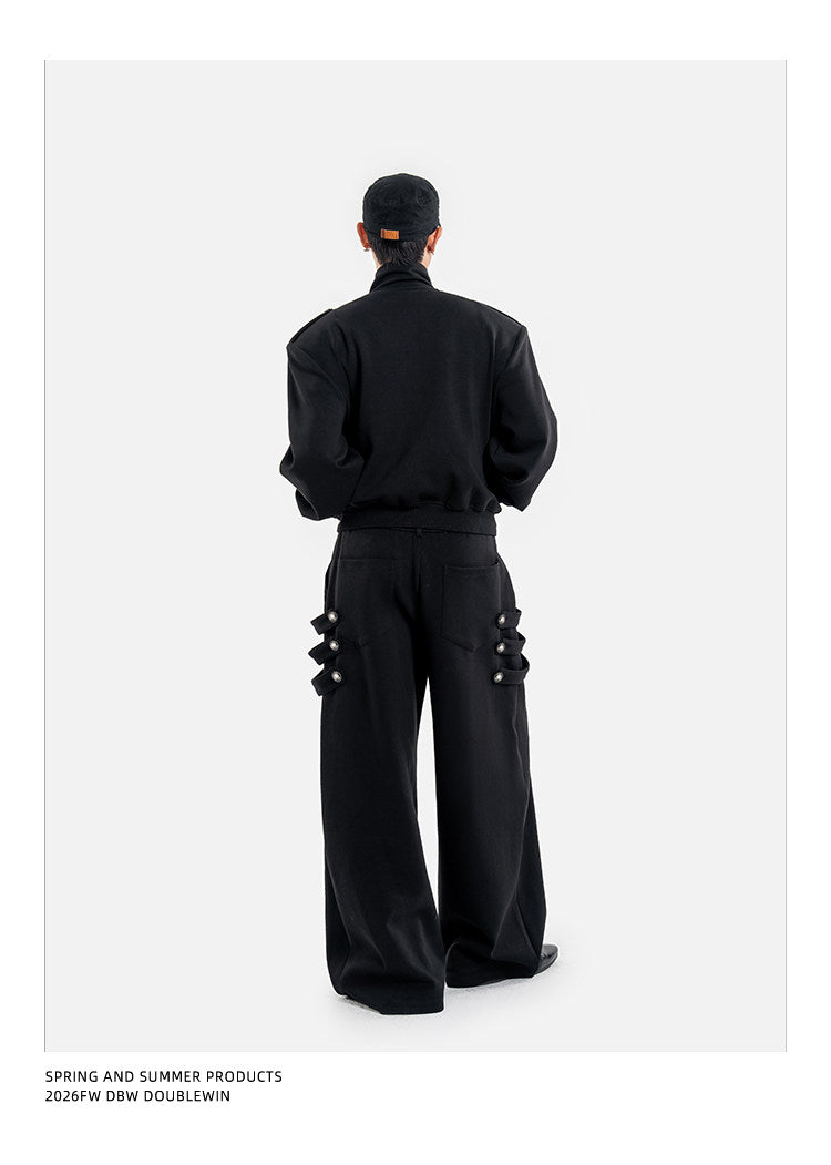 Multifunctional Wide-Shoulder Sweatshirt Set