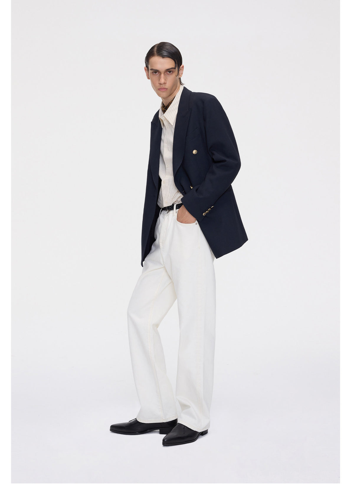 Cotton Denim Pants