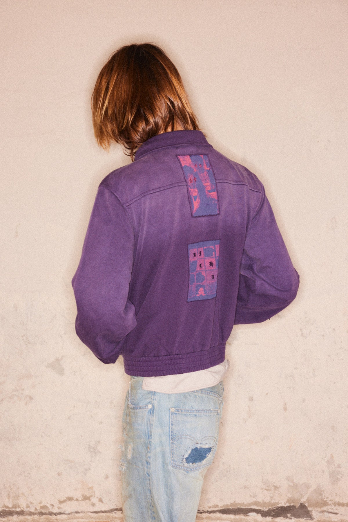 Appliqué Print Washed Sweatshirt