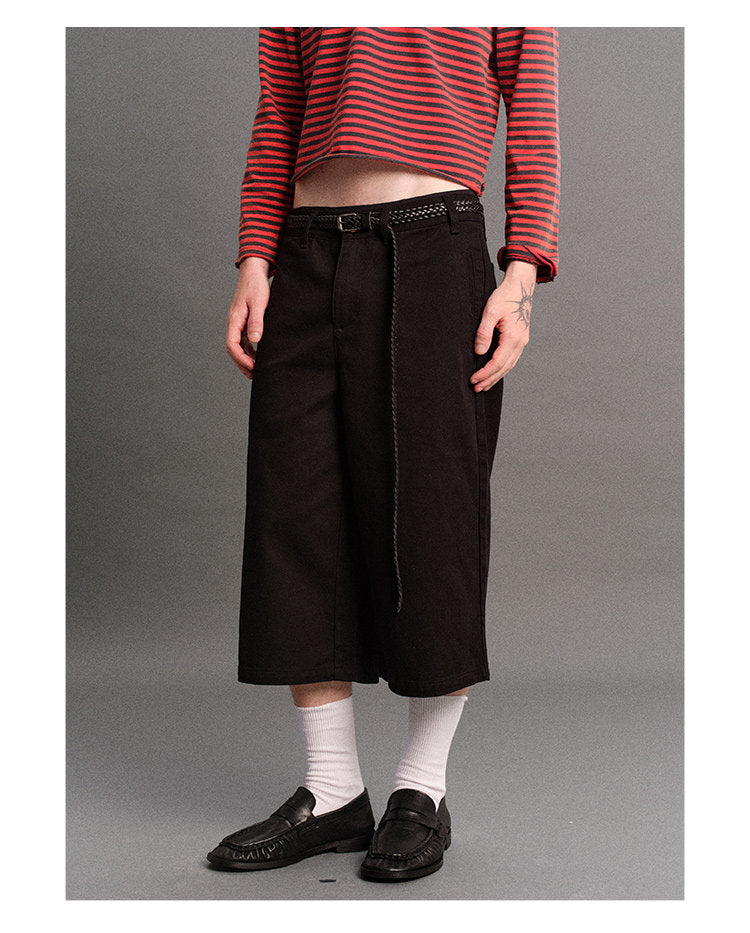 Cotton Straight-Leg Shorts