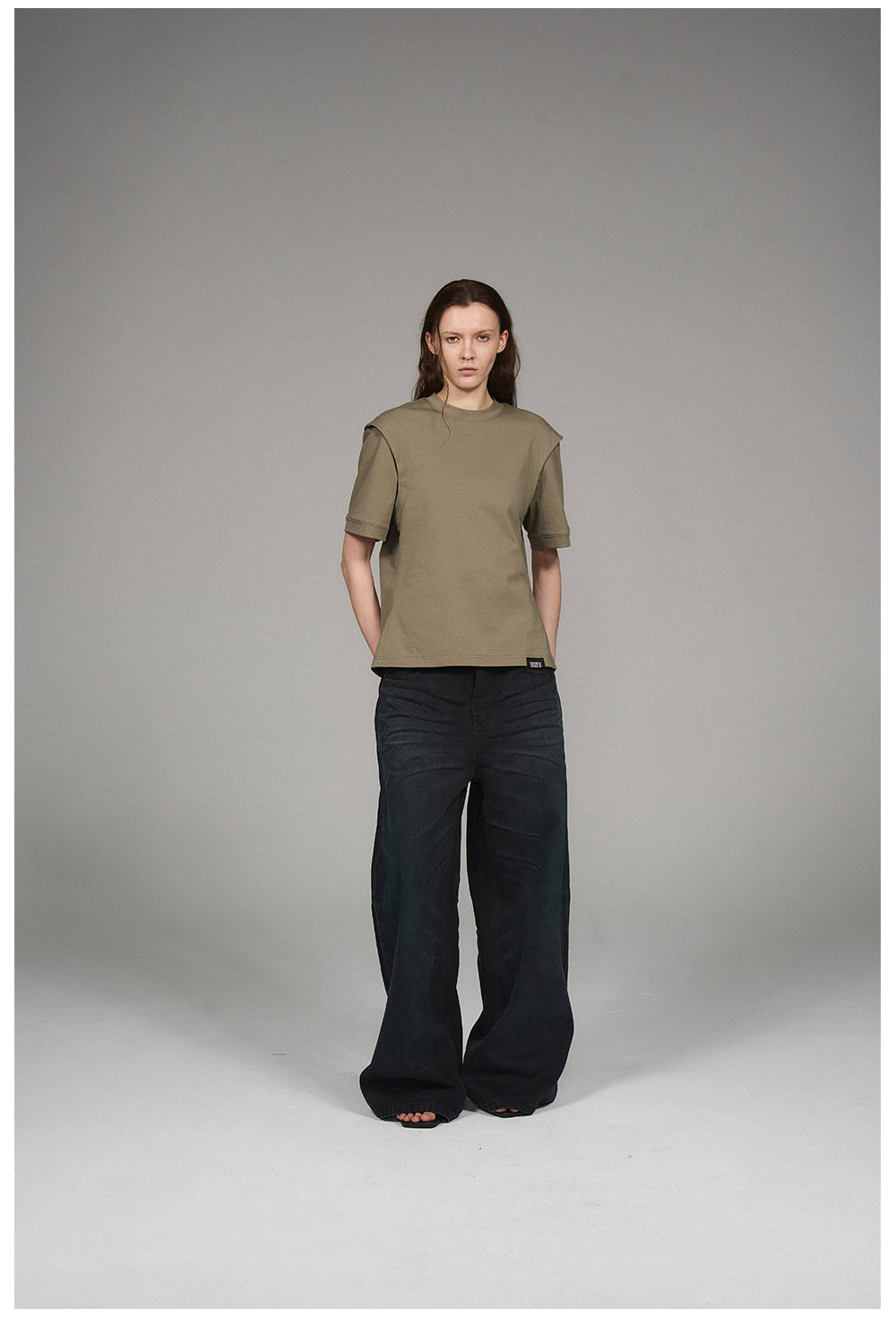 Wide-Leg Denim Pants