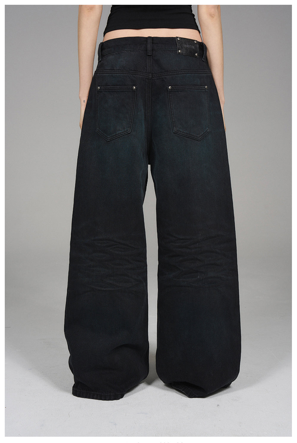 Wide-Leg Denim Pants