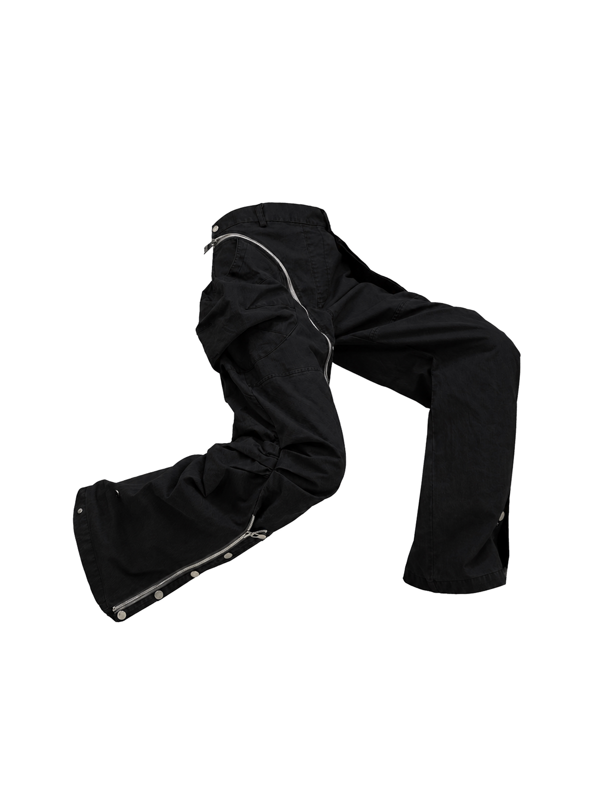 Work Pants with Removable Pleats and Buttons