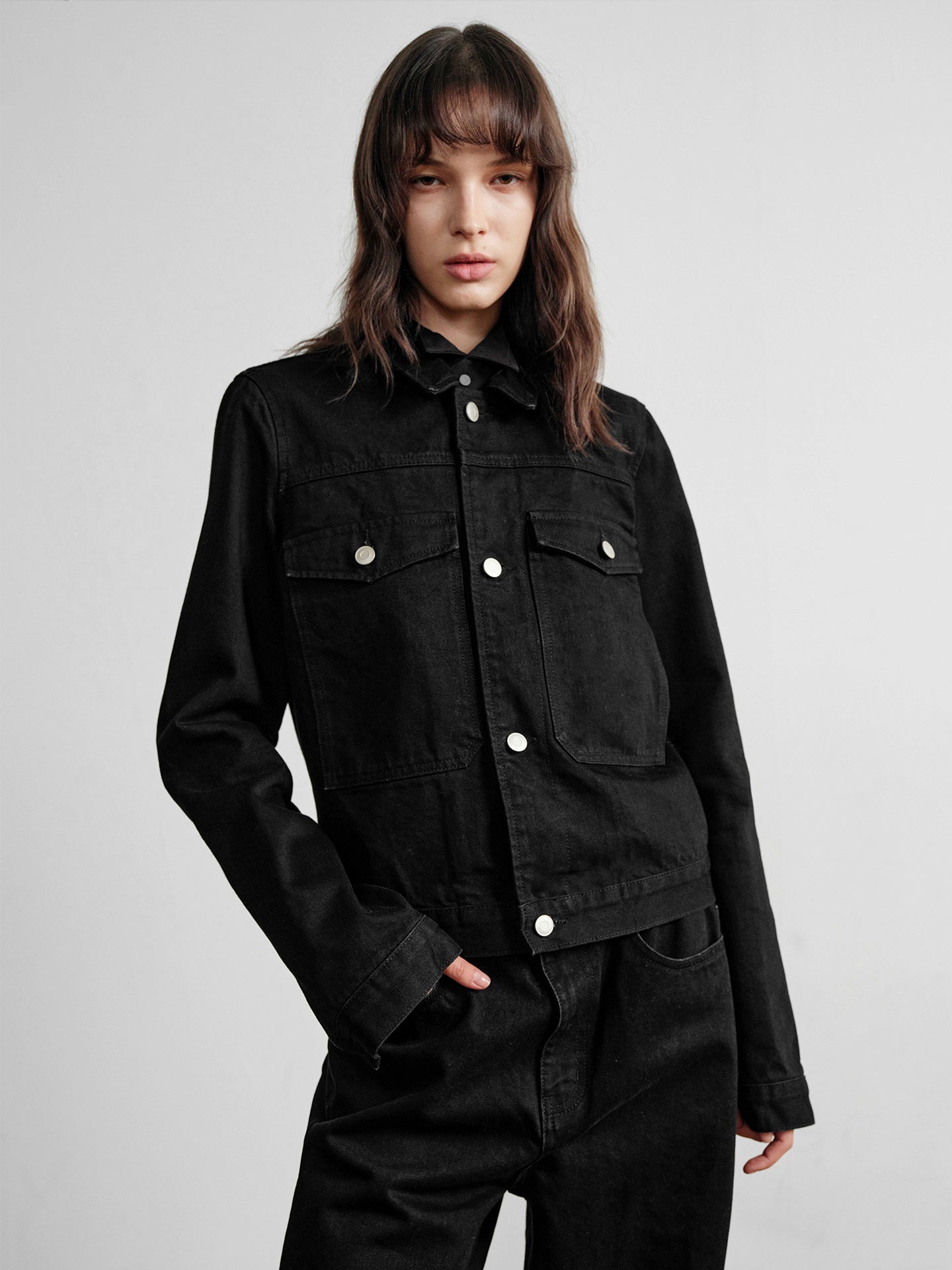 Carbon Black Denim Jacket