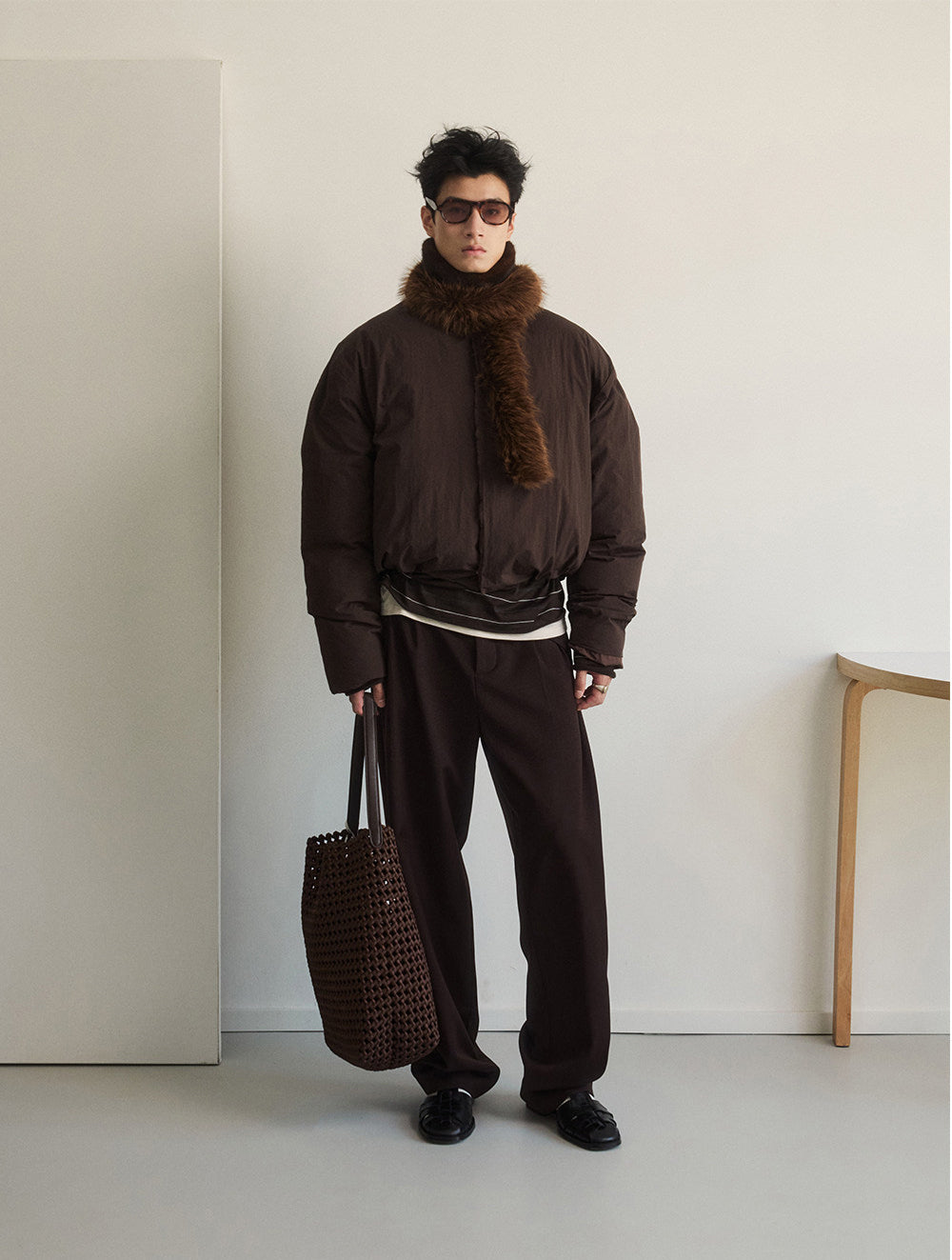 Adjustable Fur Collar Down Jacket