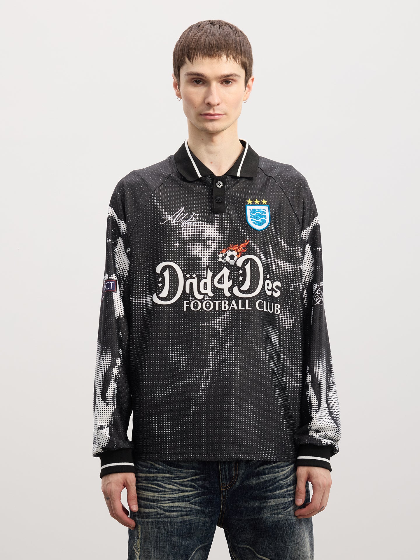 Printed Sports Polo Shirt