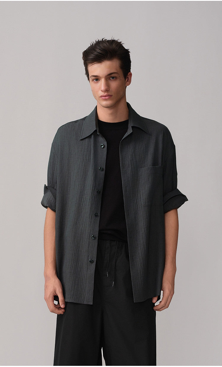 Roll-Up Sleeve  Lightweight Shirt